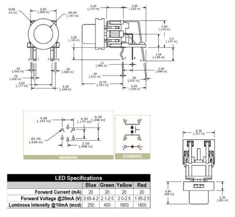  Tact-LED-300  Button switch  LED led Button switch  LED  Tact switch(图1)